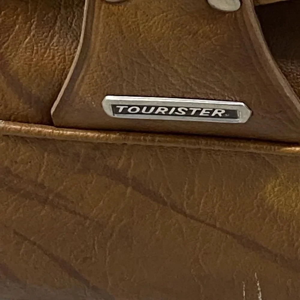 VTG, American Tourister Classic Brown Leather Travel Bag Unisex